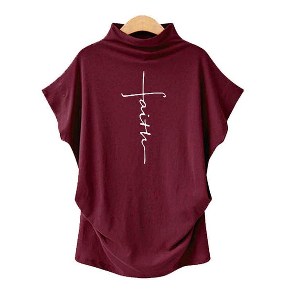 summer short sleeve t shirt women faith cross printed oversized ladies tshirt streetwear casual tee shirt femme 210608, White
summer short sleeve t shirt women faith cross printed oversized ladies tshirt streetwear casual tee shirt femme 210608, White