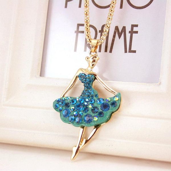 pendant necklaces cute lovely novelty ballet ballerina dancer girl long & pendants souvenir gift women crystal jewelry x606, Silver
pendant necklaces cute lovely novelty ballet ballerina dancer girl long & pendants souvenir gift women crystal jewelry x606, Silver
