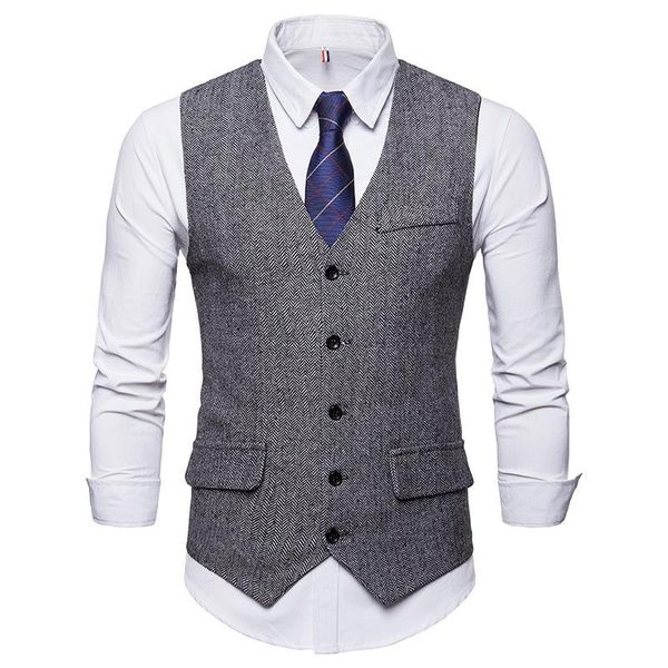 men's vests 2021 autumn suit vest single breasted vintage design casual style cashmere blends olid color brand large size, Black;white
men's vests 2021 autumn suit vest single breasted vintage design casual style cashmere blends olid color brand large size, Black;white