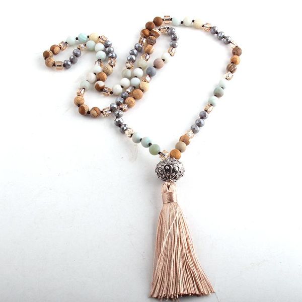 pendant necklaces md fashion bohemian tribal jewelry 8mm natural stone knotted tassel necklace for women beaded, Silver
pendant necklaces md fashion bohemian tribal jewelry 8mm natural stone knotted tassel necklace for women beaded, Silver
