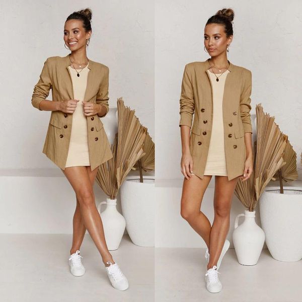 women's jackets autumn winter women mock pocket stand collar button long sleeve slim casual suit coat high-end elegant office lady jack, Black;brown
women's jackets autumn winter women mock pocket stand collar button long sleeve slim casual suit coat high-end elegant office lady jack, Black;brown