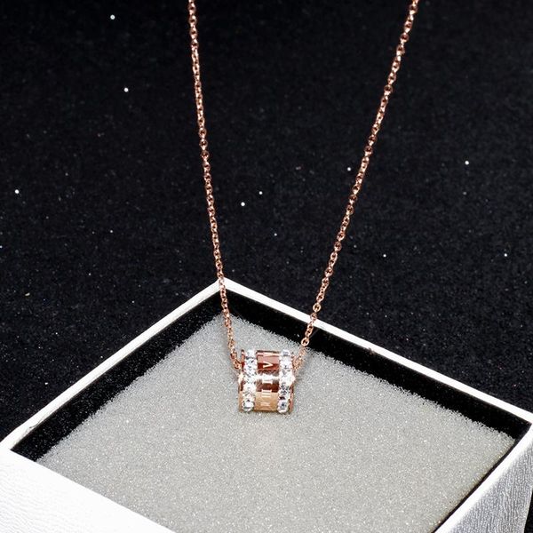 pendant necklaces yun ruo 2021 rose gold color fashion black white crystal roman necklace titanium steel jewelry woman gift never fade, Silver
pendant necklaces yun ruo 2021 rose gold color fashion black white crystal roman necklace titanium steel jewelry woman gift never fade, Silver