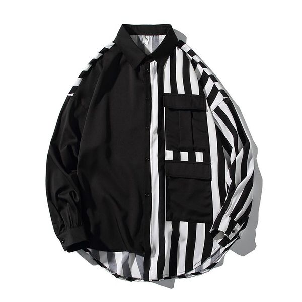 men's casual shirts 2022 suit collar 2 color coats long sleeve loose hawaiian shirt camisa masculina streetwear fashion social women, White;black
men's casual shirts 2022 suit collar 2 color coats long sleeve loose hawaiian shirt camisa masculina streetwear fashion social women, White;black
