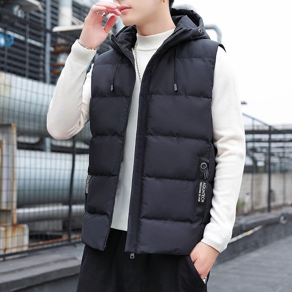 waistcoat autumn and winter thickened sleeveless jacket vest korean fashion warm down cotton coat men's wear, Black;white
waistcoat autumn and winter thickened sleeveless jacket vest korean fashion warm down cotton coat men's wear, Black;white