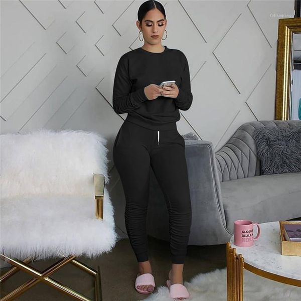 women's tracksuits women solid long sleeve clothes set round neck t shirt pleated slim fit exercise pants 2pcs sports, Gray
women's tracksuits women solid long sleeve clothes set round neck t shirt pleated slim fit exercise pants 2pcs sports, Gray