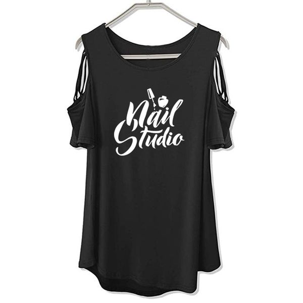 beauty salon nail art manicure pedicure t-shirt women loose short sleeve female off the shoulder hollow tee 210315, White
beauty salon nail art manicure pedicure t-shirt women loose short sleeve female off the shoulder hollow tee 210315, White