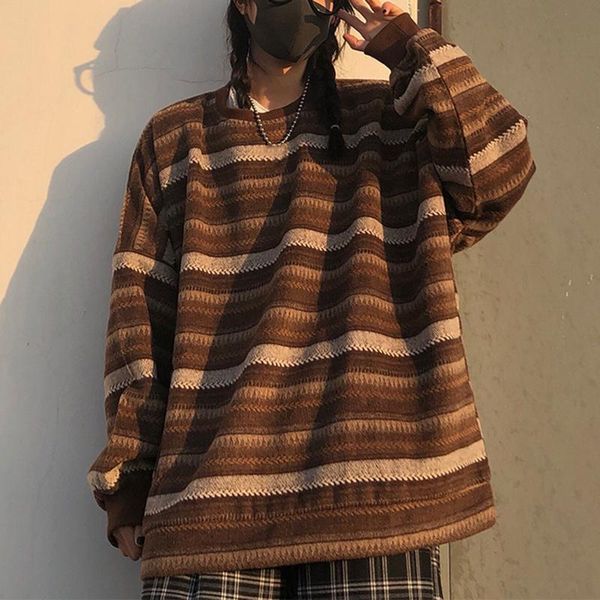 women's sweaters vintage striped knit sweater sweatshirts spring autumn retro hip hop pullovers female oversize ulzzang bf couples jap, White;black
women's sweaters vintage striped knit sweater sweatshirts spring autumn retro hip hop pullovers female oversize ulzzang bf couples jap, White;black