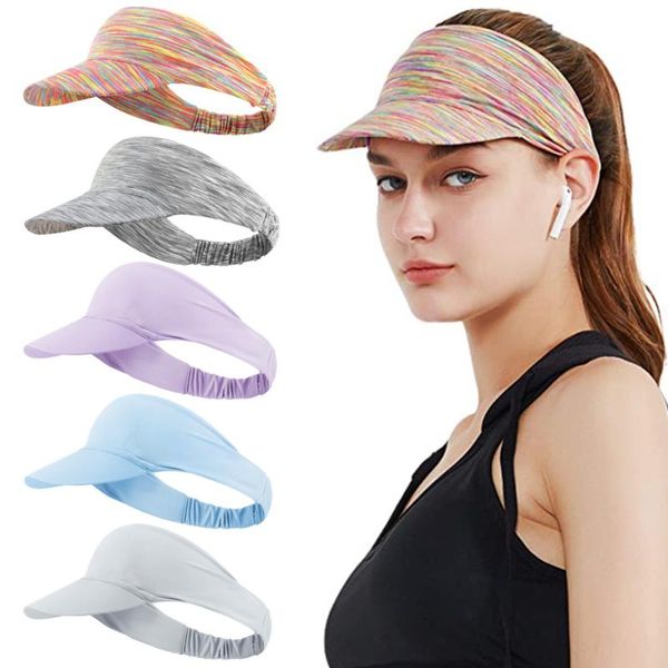 wide brim hats 1pc tie dye sun visor hat women men silk sports cap lightweight golf tennis roll-up portable beach caps, Blue;gray
wide brim hats 1pc tie dye sun visor hat women men silk sports cap lightweight golf tennis roll-up portable beach caps, Blue;gray