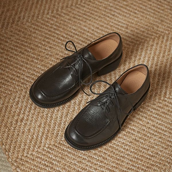 Womens genuine leather soft comfortable lace-up low heel oxfords square toe female punk casual daily female footwear shoes sale, Beige
Womens genuine leather soft comfortable lace-up low heel oxfords square toe female punk casual daily female footwear shoes sale, Beige