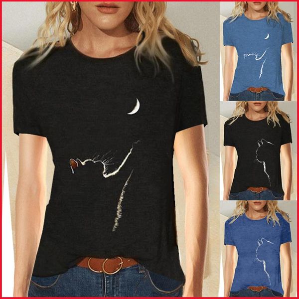 women's t-shirt summer women clothes fashion casual female funny cute cat print short sleeve o-neck harajuku tees pullover tshirt, White
women's t-shirt summer women clothes fashion casual female funny cute cat print short sleeve o-neck harajuku tees pullover tshirt, White