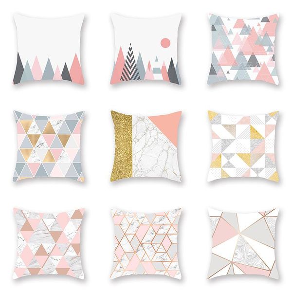 cushion/decorative pillow pink geometric print cover home peach skin velvet pillowcase cushion living office decorative covers throw case 
cushion/decorative pillow pink geometric print cover home peach skin velvet pillowcase cushion living office decorative covers throw case