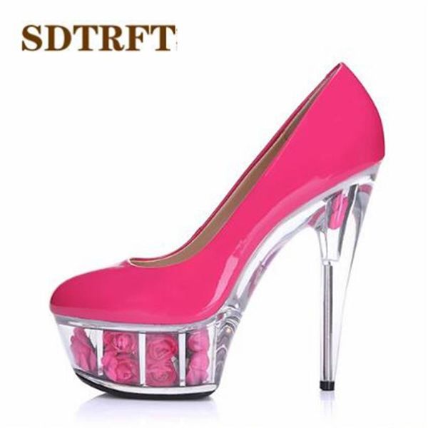 dress shoes sdtrft plus:35-42 zapatos mujer round toe stilettos 15cm transparent thin high-heeled flowers platform woman wedding pumps, Black
dress shoes sdtrft plus:35-42 zapatos mujer round toe stilettos 15cm transparent thin high-heeled flowers platform woman wedding pumps, Black