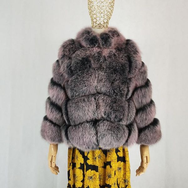 women's fur & faux natural real silver coat fashion women winter pelt o-neck parka thick warm clothing luxury jacket, Black
women's fur & faux natural real silver coat fashion women winter pelt o-neck parka thick warm clothing luxury jacket, Black