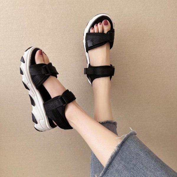 sandals beach women 2021 fashion toe-open color thick-soled student comfortable casual wedges walking woman, Black
sandals beach women 2021 fashion toe-open color thick-soled student comfortable casual wedges walking woman, Black