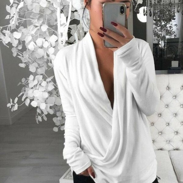 womens casual loose deep v neck long sleeve pleated wrap shirt tunic autumn warm winter blouse female blusas, White
womens casual loose deep v neck long sleeve pleated wrap shirt tunic autumn warm winter blouse female blusas, White