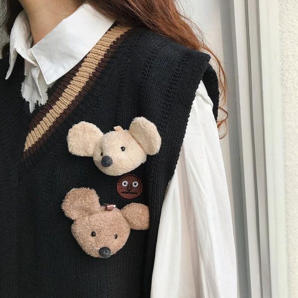 pins, brooches 2 pcs/set korean cartoon creative plush bear for women men jewelry animal pins collar badge backpack accessories, Gray
pins, brooches 2 pcs/set korean cartoon creative plush bear for women men jewelry animal pins collar badge backpack accessories, Gray