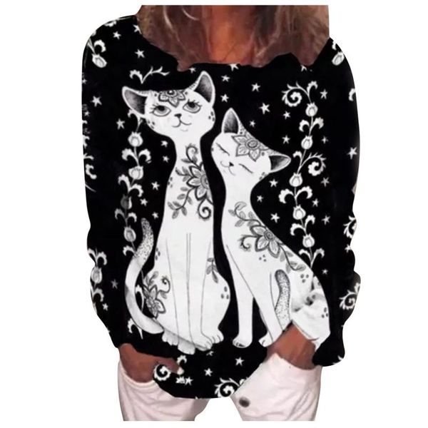 women's t-shirt long sleeve loose t shirt women roupas femininas 2021 plus size 3d animal printed o-neck tee camisetas de mujer, White
women's t-shirt long sleeve loose t shirt women roupas femininas 2021 plus size 3d animal printed o-neck tee camisetas de mujer, White