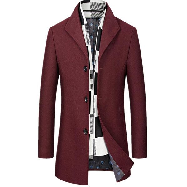 men's wool & blends blend coats men winter solid color casual overcoat quality brand business trend coat male, Black
men's wool & blends blend coats men winter solid color casual overcoat quality brand business trend coat male, Black