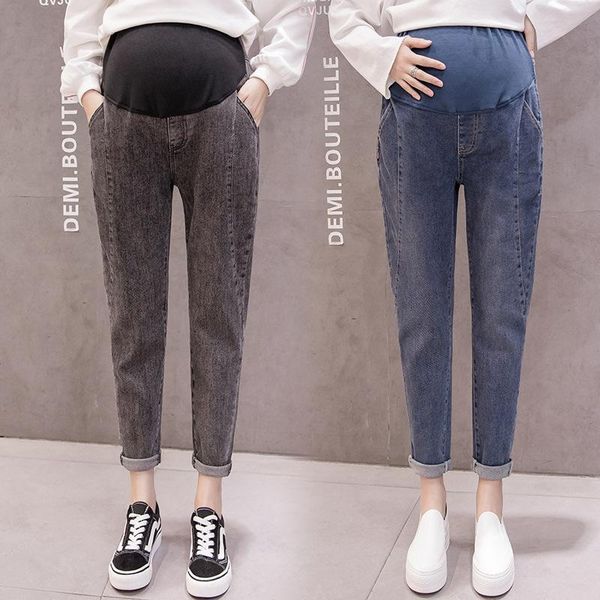 maternity bottoms loose denim jeans autumn haren pants for pregnant women clothes vintage style pregnancy high waist trousers, White
maternity bottoms loose denim jeans autumn haren pants for pregnant women clothes vintage style pregnancy high waist trousers, White