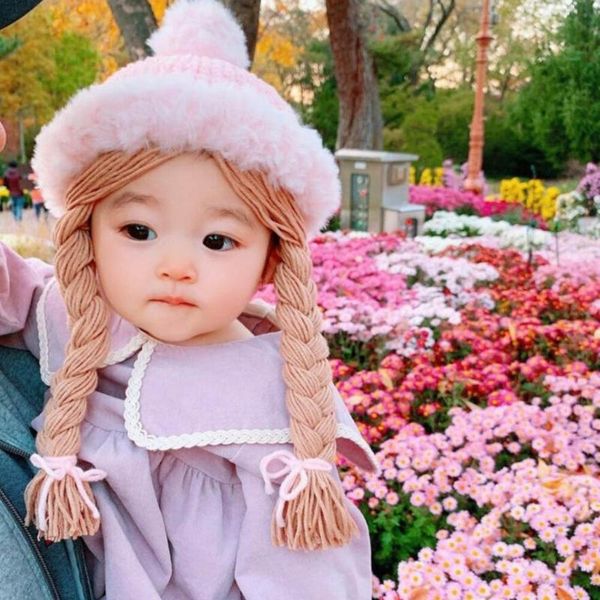 warm soft plush ball pompom kids handmade knitted cap with braids children autumn winter fashion wigs hat plaits bonnet, Yellow
warm soft plush ball pompom kids handmade knitted cap with braids children autumn winter fashion wigs hat plaits bonnet, Yellow