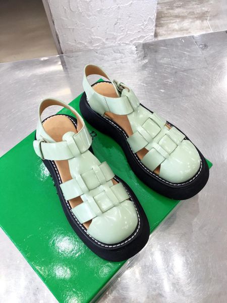 sandals big toe shoes thick bottom 4.5cm head cowhide inner woven green dark round breathable genuine leather, Black
sandals big toe shoes thick bottom 4.5cm head cowhide inner woven green dark round breathable genuine leather, Black