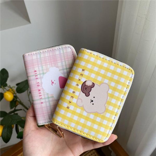 card holders original designer holder bear plaid mini cute cartoon coin purse super multi-card portable compact ins style, Brown;gray
card holders original designer holder bear plaid mini cute cartoon coin purse super multi-card portable compact ins style, Brown;gray