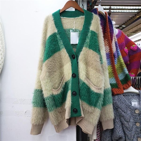 women's knits & tees plaid sweater coat autumn and winter 2021 streetwear retro knitted cardigan female clothing long, White
women's knits & tees plaid sweater coat autumn and winter 2021 streetwear retro knitted cardigan female clothing long, White