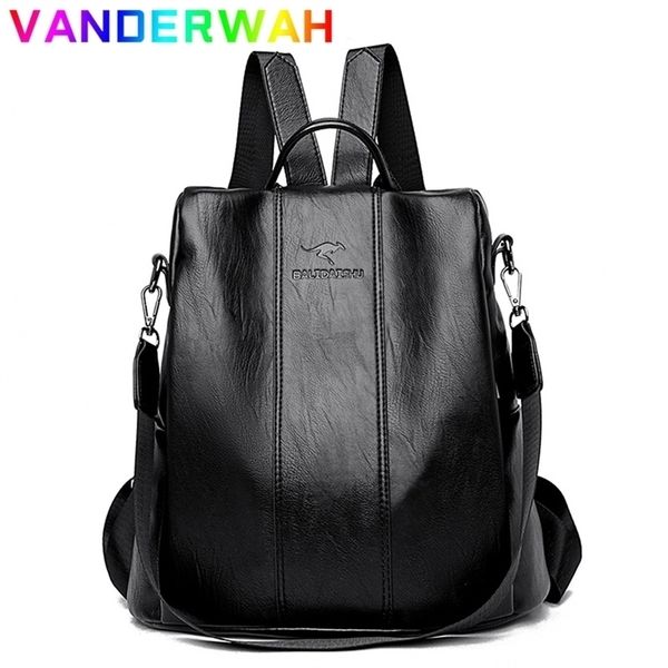 anti-theft soft leather backpack women vintage shoulder bag ladies high capacity travel pack school girl mochila feminina 211215
anti-theft soft leather backpack women vintage shoulder bag ladies high capacity travel pack school girl mochila feminina 211215