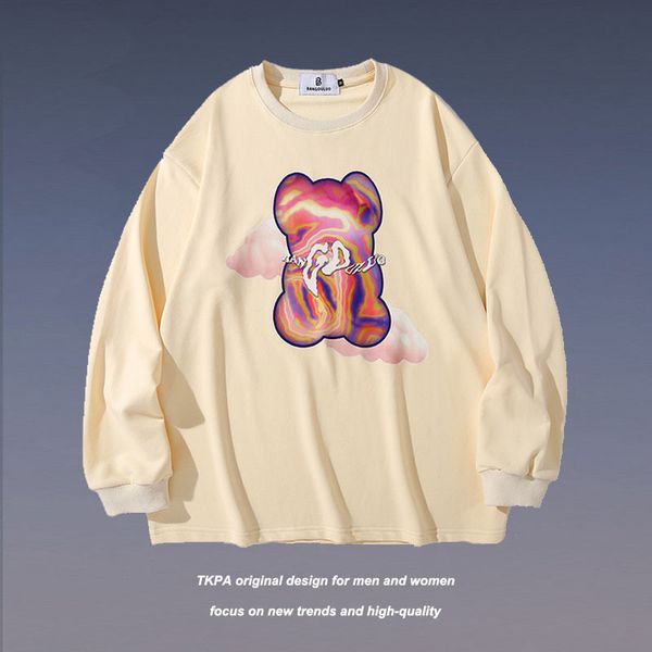tkpa autumn and winter sweater men's and women's loose korean bear print student trend bf style round neck thin casual top, Black
tkpa autumn and winter sweater men's and women's loose korean bear print student trend bf style round neck thin casual top, Black