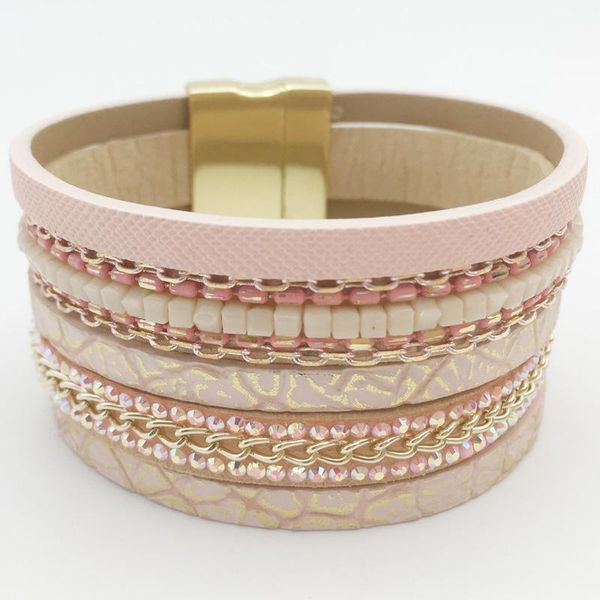 tennis lemoer 2021 big brand bohemian handmade multilayer leather magnetic bracelets & bangles for women jewelry gift pulseras mujer, Golden;silver
tennis lemoer 2021 big brand bohemian handmade multilayer leather magnetic bracelets & bangles for women jewelry gift pulseras mujer, Golden;silver