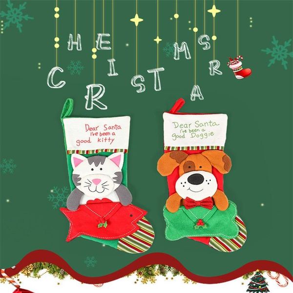 christmas decorations cute stocking cat dog xmas socks candy bag gift bags year & 2pcs
christmas decorations cute stocking cat dog xmas socks candy bag gift bags year & 2pcs