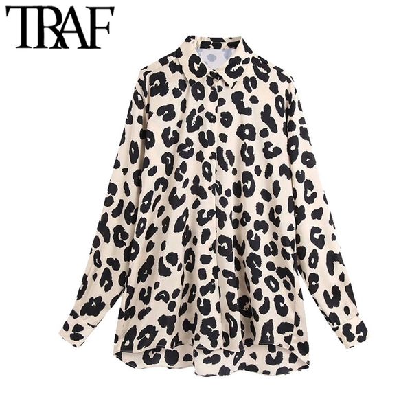 traf women fashion leopard print loose blouses vintage long sleeve button-up animal pattern female shirts chic 210225, White
traf women fashion leopard print loose blouses vintage long sleeve button-up animal pattern female shirts chic 210225, White