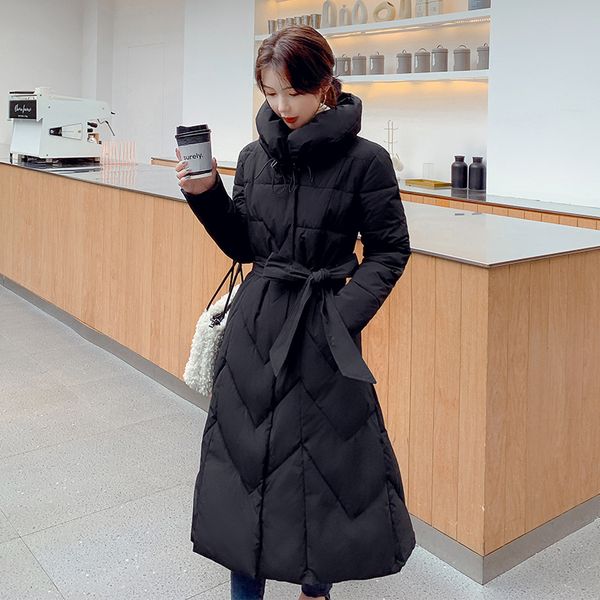 2021 new women's winter jacket x-long solid turn down collar korean style ladies parkas with sashes pockets casual female outwear cx5h, Black
2021 new women's winter jacket x-long solid turn down collar korean style ladies parkas with sashes pockets casual female outwear cx5h, Black