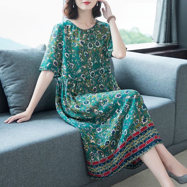 2021 summer thin short sleeve new women's long plus imitation silk o-neck wg16, Black;gray
2021 summer thin short sleeve new women's long plus imitation silk o-neck wg16, Black;gray