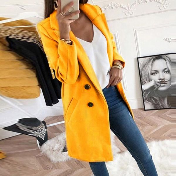 women's jackets women turn-down collar coats autumn winter long sleeve pocket vintage slim button solid casual outwear overcoats, Black;brown
women's jackets women turn-down collar coats autumn winter long sleeve pocket vintage slim button solid casual outwear overcoats, Black;brown