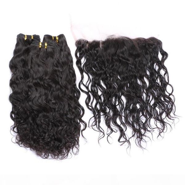 virgin peruvian human hair bundles deals water wave with frontal wet and wavy hair weaves with ear to ear 13x4 lace frontal closure, Black;brown
virgin peruvian human hair bundles deals water wave with frontal wet and wavy hair weaves with ear to ear 13x4 lace frontal closure, Black;brown
