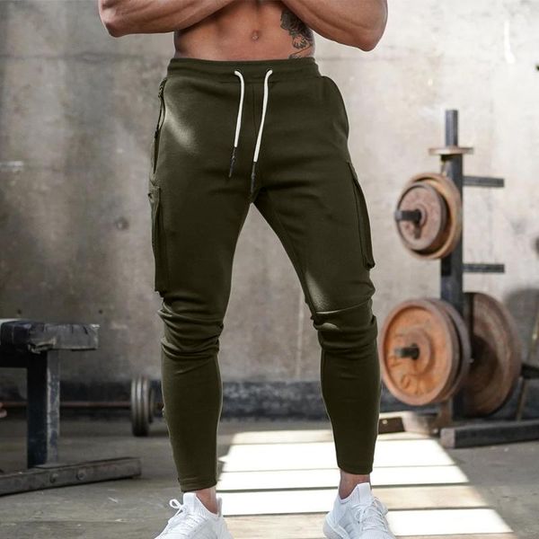 men's pants fitness casual trousers solid color drawstring multi-pocket zipper pocket sports loose cargo, Black
men's pants fitness casual trousers solid color drawstring multi-pocket zipper pocket sports loose cargo, Black