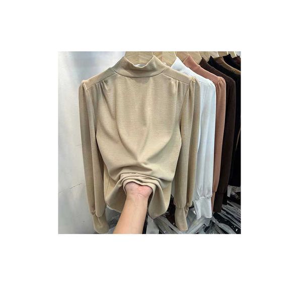 women's sweaters good fabric brushed plush warm bubble sleeve medium high collar bottomed shirt women's half solid color women, White;black
women's sweaters good fabric brushed plush warm bubble sleeve medium high collar bottomed shirt women's half solid color women, White;black