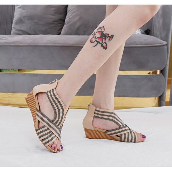 sandals wedge women 2021 summer fashion women's fish mouth bohemia roman, Black
sandals wedge women 2021 summer fashion women's fish mouth bohemia roman, Black