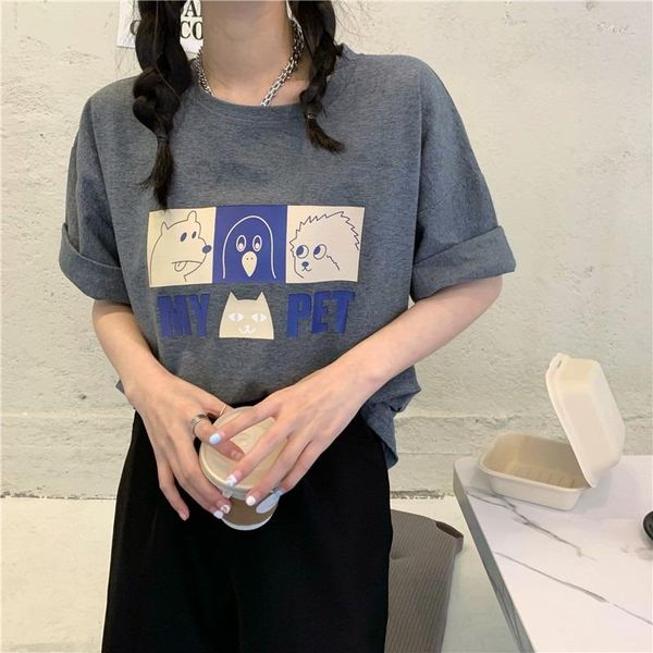 women's t-shirt cartoon printed women summer fashion short sleeve pure cotton graphic tees round-neck harajuku 2021, White
women's t-shirt cartoon printed women summer fashion short sleeve pure cotton graphic tees round-neck harajuku 2021, White