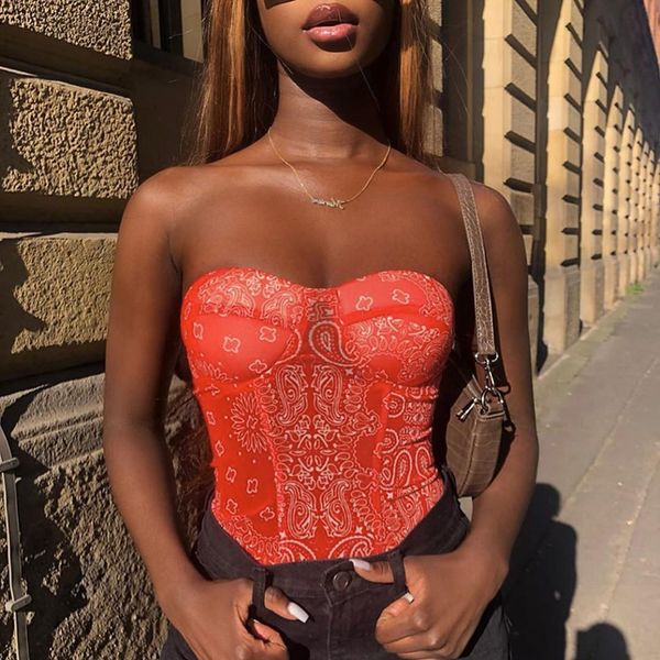 bandana print corset crop for women fashion y2k clothes club wear off shoulder trendy cute bustier tank, White
bandana print corset crop for women fashion y2k clothes club wear off shoulder trendy cute bustier tank, White