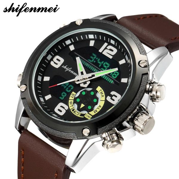 wristwatches shifenmei business men watch male luxury clock waterproof digital wristwatch men's sport watches relogio feminino, Slivery;brown
wristwatches shifenmei business men watch male luxury clock waterproof digital wristwatch men's sport watches relogio feminino, Slivery;brown