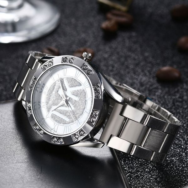 women's fashion watch ladies casual rhinestone stainless steel quartz wristwatch, Slivery;brown
women's fashion watch ladies casual rhinestone stainless steel quartz wristwatch, Slivery;brown