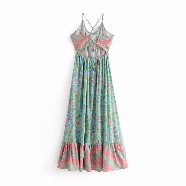 women boho summer floral print ruffled long strap dress women 2019 backless pleated beach dresses femme vestidos, Black;gray
women boho summer floral print ruffled long strap dress women 2019 backless pleated beach dresses femme vestidos, Black;gray