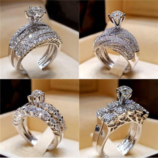 wedding rings modyle 2021 fashion jewelry 2pcs/set brand silver color ring set crystal zircon engagement for women, Slivery;golden
wedding rings modyle 2021 fashion jewelry 2pcs/set brand silver color ring set crystal zircon engagement for women, Slivery;golden
