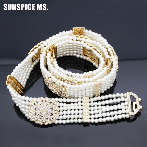sunspice ms caucasus vintage wedding dress belt women bridal waist chain bead adjustable length jewelry india pearl belt 2018, Silver
sunspice ms caucasus vintage wedding dress belt women bridal waist chain bead adjustable length jewelry india pearl belt 2018, Silver
