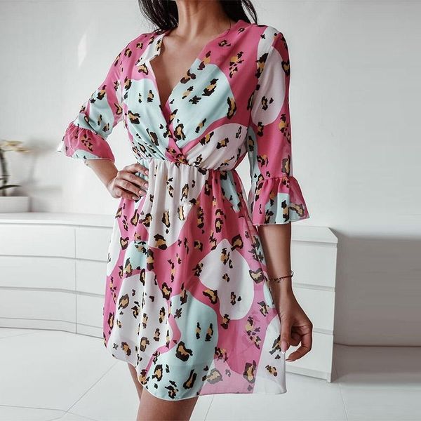 party dresses autumn women fashion leopard print mini dress 2021 ladies elegant v-neck stretch waist summer loose casual, White;black
party dresses autumn women fashion leopard print mini dress 2021 ladies elegant v-neck stretch waist summer loose casual, White;black