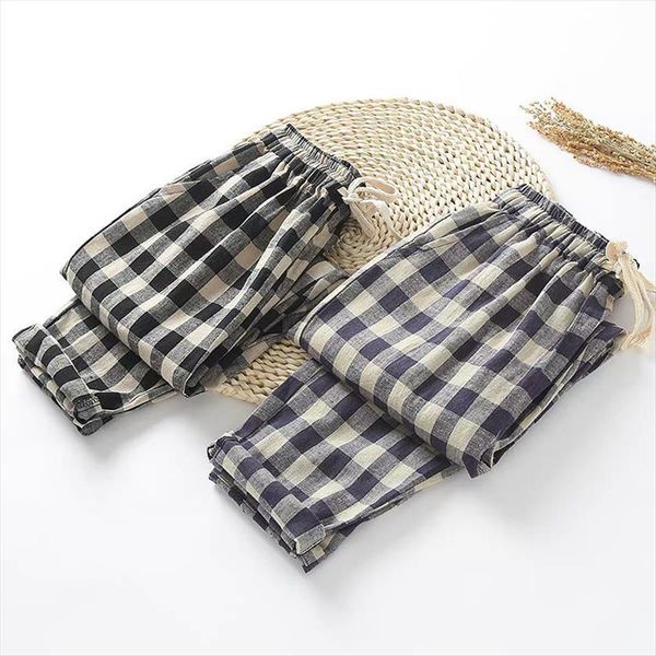 plaid harem loose high women pant waisted trousers oversize summer cotton ankle length for, Black;white
plaid harem loose high women pant waisted trousers oversize summer cotton ankle length for, Black;white