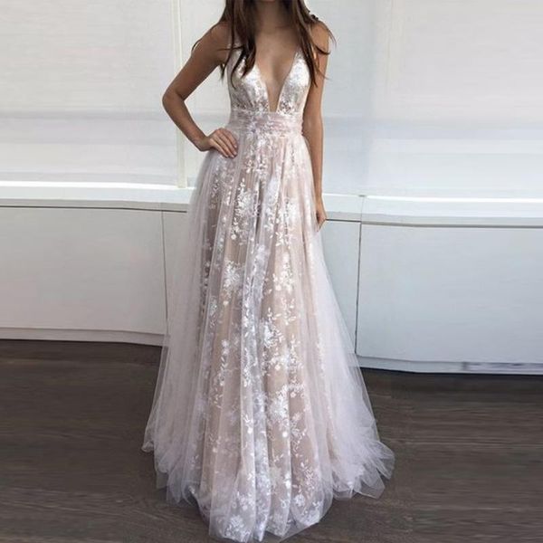 casual dresses 2021 style women white deep v sleeveless lace dress party evening fashion wedding prom gown elegant fasion maxi, Black;gray
casual dresses 2021 style women white deep v sleeveless lace dress party evening fashion wedding prom gown elegant fasion maxi, Black;gray