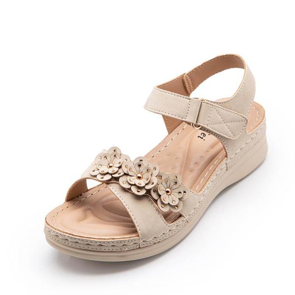 elegant women's sandals 5cm heel high wedges summer ladies casual shoes flower decoration beige chunky footwear, Black
elegant women's sandals 5cm heel high wedges summer ladies casual shoes flower decoration beige chunky footwear, Black